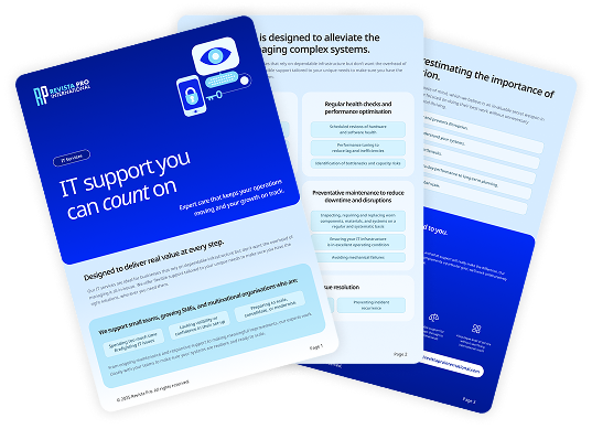 Picture of the IT services brochure